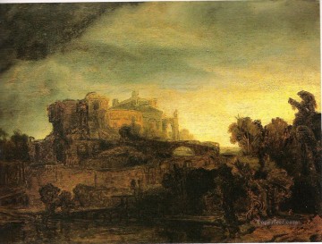 レンブラント・ファン・レイン Painting - レンブラント城のある風景